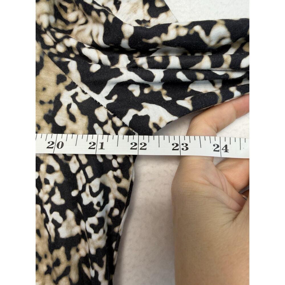 Animal Print Dress Stretchy 3/4-Sleeve Shift Dress XL Casual Travel Comfortable - Picture 12 of 12